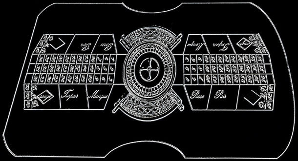 a classic roulette table